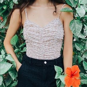 Le Lis Floral Bodysuit Light Pink/Dusty Rose